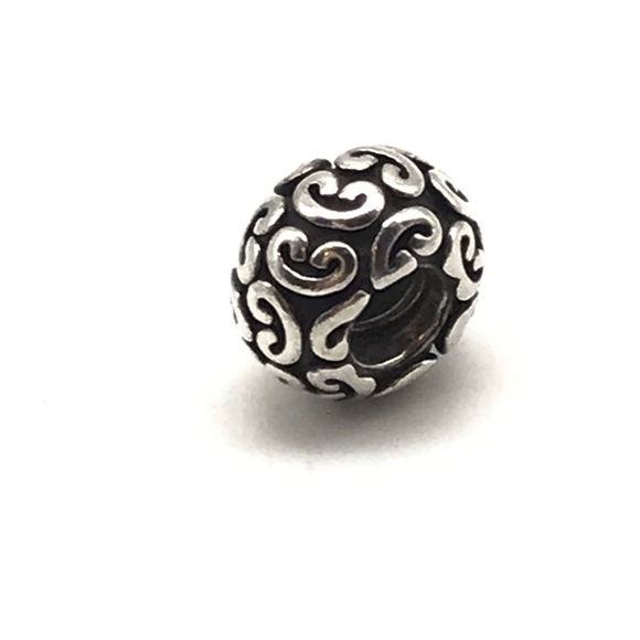 Pandora Retired Sterling Silver Patterned Charm - Picture 3 of 5